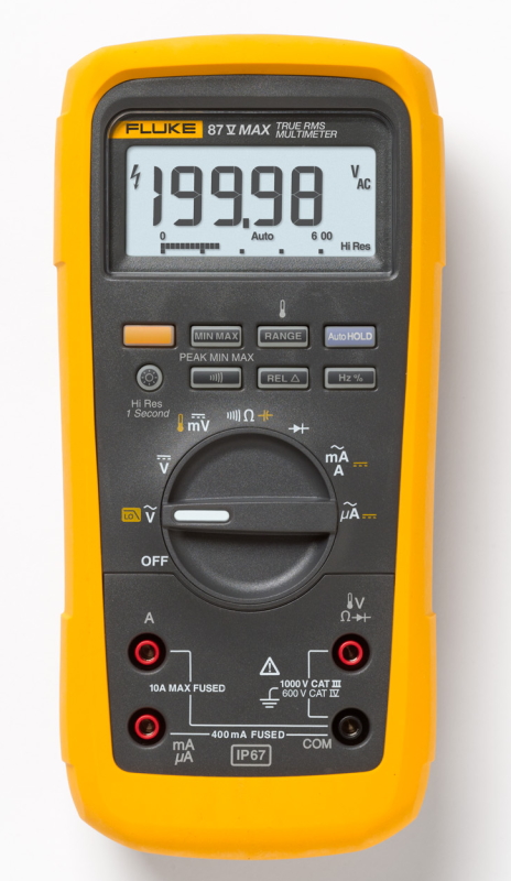 87V-MAX - INDUSTRIAL TRUE RMS HEAVY DUTY MULTIMETER - RP Electronics